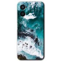 Oppo Reno 3 Kılıf Baskılı Arka Kapak - Deniz Kıyısı +Tam Ekran Koruyucu