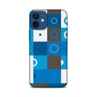 Apple iPhone 12 Mini Uyumlu Kılıf Insomnia (27) Tasarımlı Kılıf Mavi Beyaz