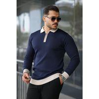 Erkek Kol Ve Yaka Detaylı Uzun Kollu Triko