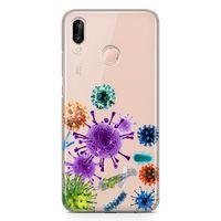 Huawei Nova 3e Kılıf Enjektör Ve Virusler Arka Kapak Koruma Desenli Full Koruyucu