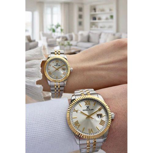 Daniel Klein Çift Sevgili Saati Çelik Bileklik Çelik Kordon 3 Atm Suya Dayanıklı Kol Saati VS.BLKT.0805