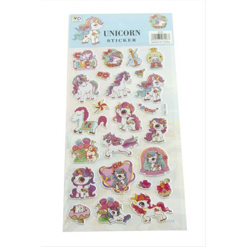 Unicorn Kabartmalı Sticker
