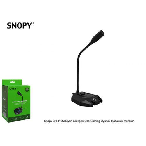 SNOPY SN-110M, Siyah, Led Işıklı, USB, GAMING, Masaüstü, Mikrofon