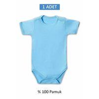 Mavi Yarım Kol Body Zıbın 2-7 YAŞ Çocuklar İçin (1 ADET) Alttan Çıtçıtlı Özel Gereksinimli