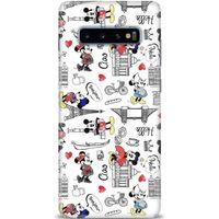 Samsung Galaxy S10 Plus Kılıf HD Baskılı Kılıf - Mickey Şehirde + Tam Ekran Koruyucu