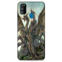 Samsung Galaxy M30s Kılıf Dragons (35) Fit Design Kılıf 9 Başlı Ejderha