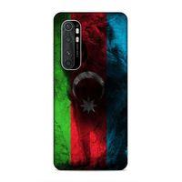 Xiaomi Mi Note 10 Lite Uyumlu Kılıf Azarbaijan (35) Fit Design Kılıf Bayrak Aslanlı