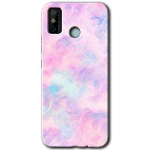 Tecno Spark 6 Go Kılıf HD Desen Baskılı Arka Kapak - Pembe-Duman
