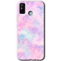 Tecno Spark 6 Go Kılıf HD Desen Baskılı Arka Kapak - Pembe-Duman