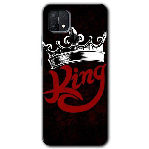 Oppo A15s HD Baskılı Kılıf + 9D Tam Ekran Koruyucu - King