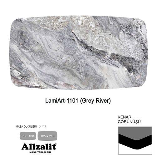 Allzalit LamiArt Masa Tablası 90X160 - DCLAMART-1101 - (Grey River)