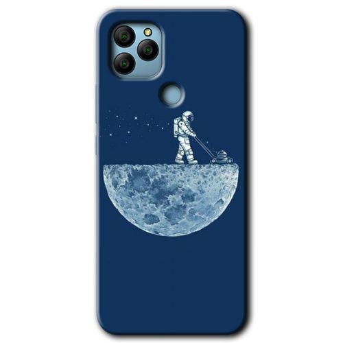 General Mobile GM 21 Kılıf HD Desen Baskılı Arka Kapak + Temperli Cam - Uzay İşçisi