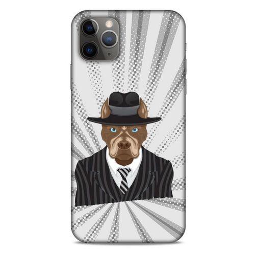 Apple Iphone 11 Pro Max Kılıf Köpek Kıyafetleri (8) Baskılı Kılıf Pitbull Şapka