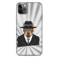 Apple Iphone 11 Pro Max Kılıf Köpek Kıyafetleri (8) Baskılı Kılıf Pitbull Şapka