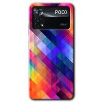Poco x4 Pro Kılıf HD Desen Baskılı Arka Kapak - Multi Oblique + Kırılmaz Cam