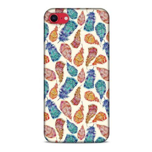 Apple iPhone SE 2020 Kılıf Desenli Özel Seri Tüyler (36) Glitter Kılıf