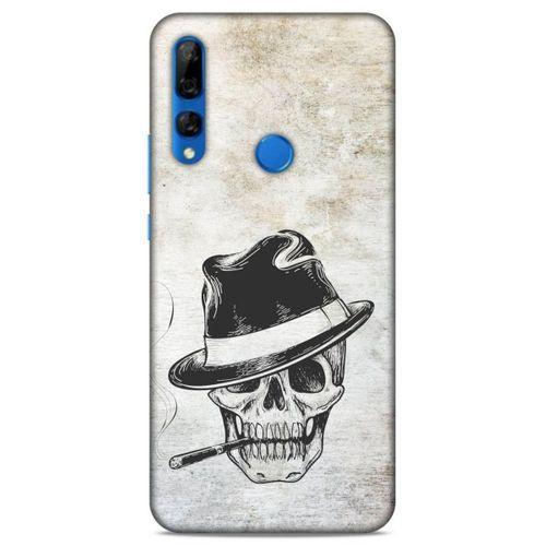 Lopard Huawei Y9 Prime 2019 Uyumlu Kılıf Tattoo's (24) Darbe Emici Kılıf Şapkalı İskelet