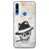 Lopard Huawei Y9 Prime 2019 Uyumlu Kılıf Tattoo's (24) Darbe Emici Kılıf Şapkalı İskelet