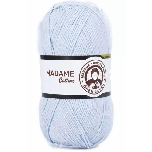 1 Adet Madame Cotton El Örgü İpi Yünü 100 gr 031 Bebe Mavisi - mudanis