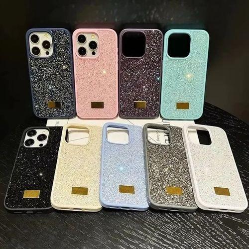 İphone 16 Pro İle Uyumlu İnce Parlak Taşlı Premium Sw Telefon Kılıfı
