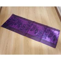 Mor Çiçekli Runner Masa Örtüsü 47X120Cm