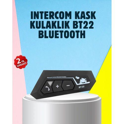 Bt22 Motosiklet Kask İçi Bluetooth Kulaklık İnterkom Destekli