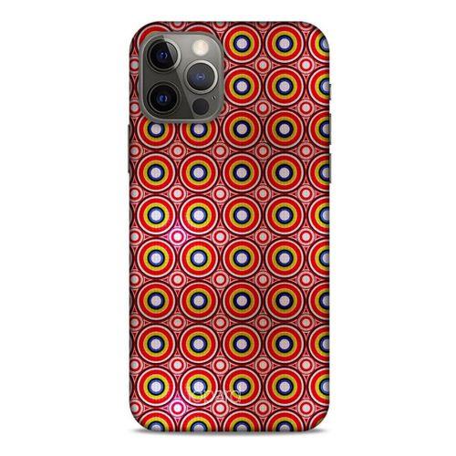 Apple iPhone 12 Pro Kılıf Pastel Renkler (40) Fit Silikon Kılıf Yeşil Kırmızı