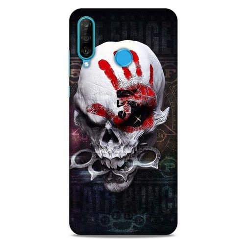 Huawei P30 Lite Uyumlu Kılıf Motorsiklet (27) Tasarımlı Kılıf Kurukafa