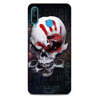 Huawei P30 Lite Uyumlu Kılıf Motorsiklet (27) Tasarımlı Kılıf Kurukafa