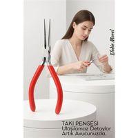 Profesyonel Uzun İnce Sivri Uçlu Kargaburun Takı Pensesi 12 cm - Hassas Mücevherat Onarımı