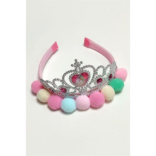 Unicorn Ponponlu Plastik Taç