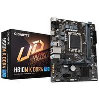 GIGABYTE H610M K DDR4, 2xDDR4, M.2, HDMI, 12-13.14.Nesil, LGA1700 Soket, Anakart