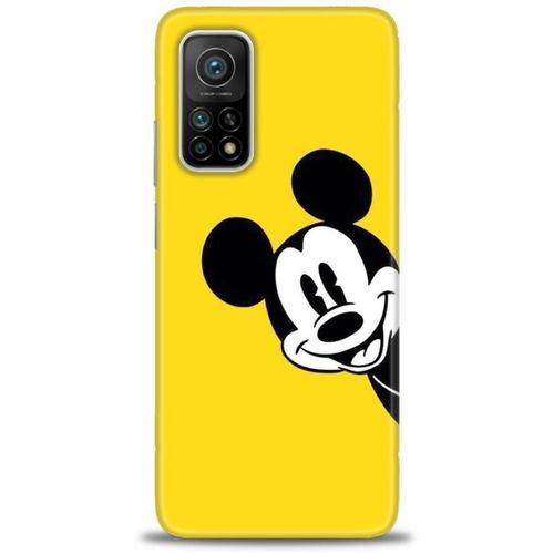 Xiaomi Mi 10T Kılıf HD Baskılı Kılıf - Sarı Mickey Mouse + Tam Ekran Koruyucu