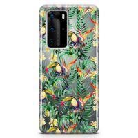 Huawei P40 Pro Kılıf Tropika Arka Kapak Koruma Desenli Full Koruyucu
