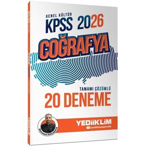 2026 KPSS Genel Kültür Coğrafya Tamamı Çözümlü 20 Deneme Yediiklim Yayınları