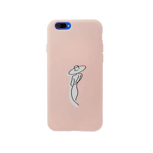 Oppo Realme C2 Madame Desenli Premium Silikonlu Pembe Telefon Kılıfı