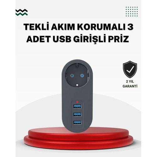 Akım Korumalı Usb’li Priz – Güçlü 2500w, Isı Ve Çocuk Koruması