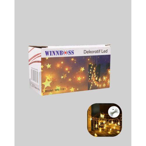 Dekoratif Yıldız Led Aydınlatma 20 Ledli 5 Metre Günışığı