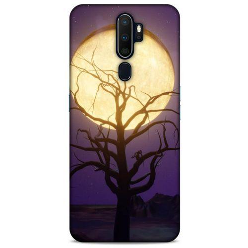 Oppo A5 2020 Uyumlu Kılıf Mor Delisi (7) Telefon Kılıfı Ay Ağaç