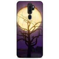 Oppo A5 2020 Uyumlu Kılıf Mor Delisi (7) Telefon Kılıfı Ay Ağaç