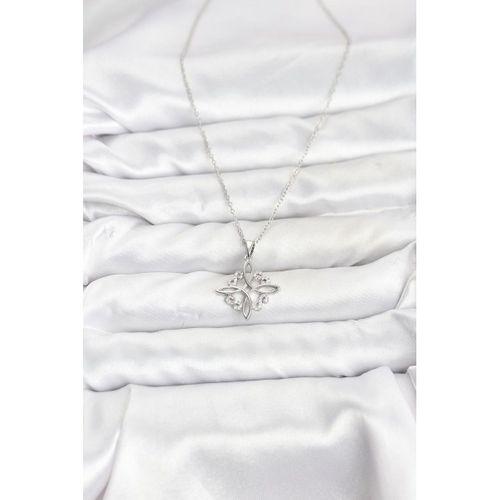 316L Çelik Zincir Gümüş Renk Sonsuzluk Model Zirkon Taşlı Kadın Kolye