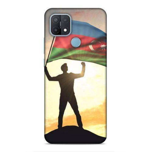 Oppo A15 Uyumlu Kılıf Azarbaijan (3) Kapak Azerbaycan Bayrak