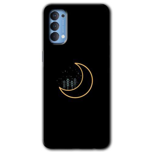 Oppo Reno 4 HD Baskılı Kılıf + 9D Tam Ekran Koruyucu - İyi Geceler