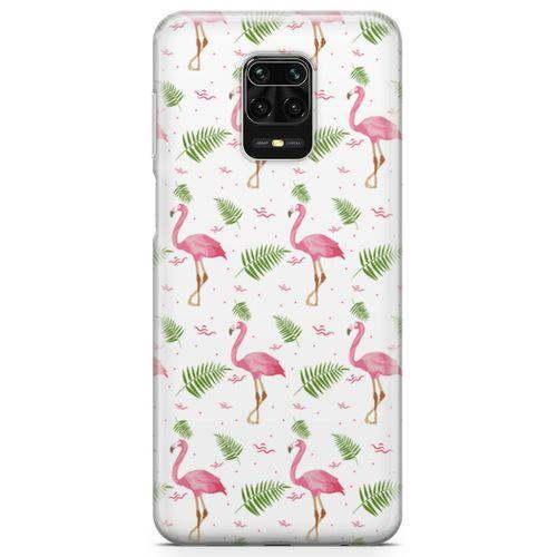 Xiaomi Redmi Note 9s Kılıf Flamingo Pembe Arka Kapak Koruma Desenli Full Koruyucu