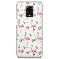 Xiaomi Redmi Note 9s Kılıf Flamingo Pembe Arka Kapak Koruma Desenli Full Koruyucu