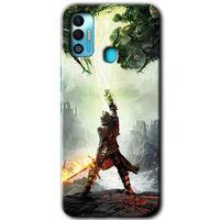 Tecno Spark 7T HD Baskılı Kılıf + 9D Tam Ekran Koruyucu - Dragon Hunter