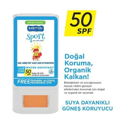 Babyton Bebek ve Çocuklar İçin Suya Dayanıklı Güneş Koruyucu Stick 20 Gr 50 SPF