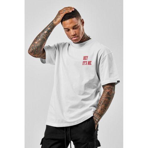 Pasage Unisex Zokawear Hey It's Me Baskılı Beyaz Tshirt