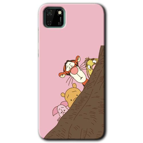 MRCİLETİSİM Huawei Y5P Kılıf HD Desen Baskılı Arka Kapak + Temperli Cam - Winnie the Pooh