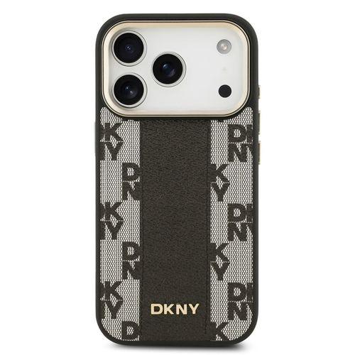 Apple iPhone 17 Pro Kılıf DKNY Orjinal Lisanslı M-safe Şarj Özellikli 3D Yazılı Checkered Pattern Kapak